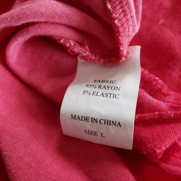 Witness red long sleeve mineral wash tee lace inserts on sleeves Large - Picture 6 of 7